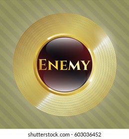 Vector illustration of Enemy shiny emblem
