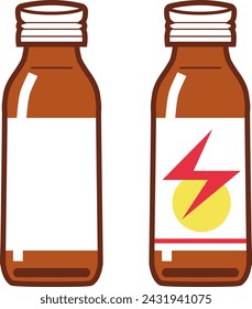 Vector illustration of energy drink in bottle