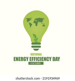 Vector Illustration of Energy Efficiency Day. Simple and elegant design