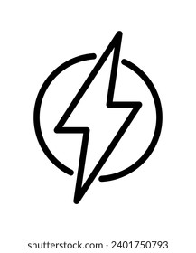 Vector illustration of energy related icon. Electric power symbol on white background.