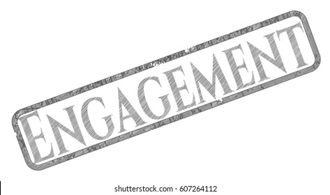 Vector Illustration Of Engagement draw (pencil strokes)
