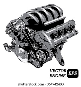 A vector illustration for engine