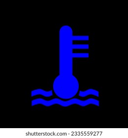 vector illustration of engine temperature indicator on car dashboard