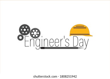 Vector Illustration of Engineer's day India. 16th September.