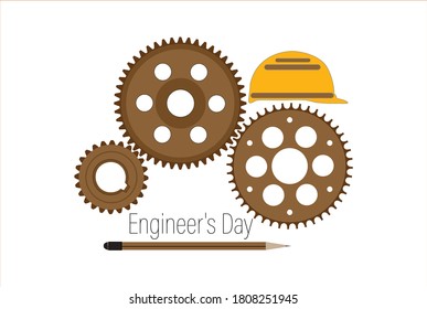 Vector Illustration of Engineer's day India. 16th September.