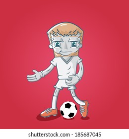 Vector illustration of england soccer player
