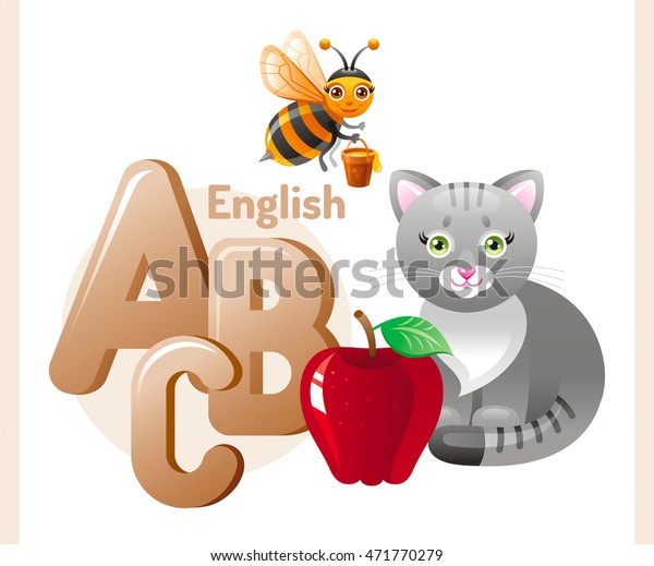 Vector Illustration English Alphabet Abc Icon Stock Vector Royalty