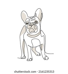 Ilustración vectorial del retrato de bulldog en inglés