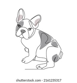 Vector illustration of english bulldog portrait