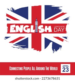 Vector illustration: English Language Day. April 23. 