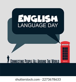 Vector illustration: English Language Day. April 23. 