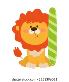 Vector illustration of the English letter with animal. Template for a logo. Element to compose your own phrase.