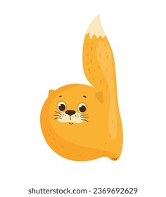 Vector illustration of the English letter in the form of an animal. Template for a logo. Element to compose your own phrase.