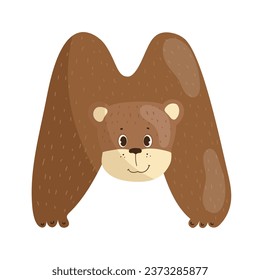 Vector illustration of the English letter in the form of an animal. Template for a logo. Element to compose your own phrase.