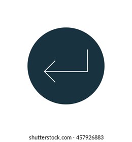 Vector illustration of enter key icon