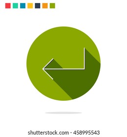 Vector illustration of enter key icon