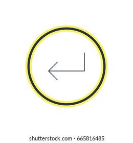Vector Illustration Of Enter Outline. Beautiful Interface Element Also Can Be Used As Accsess Element.