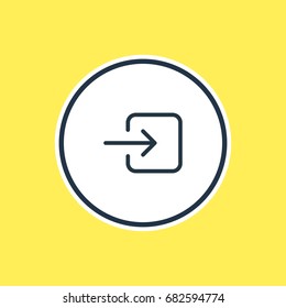 Vector Illustration Of Enter Outline. Beautiful App Element Also Can Be Used As Sign In Element.