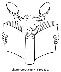 vector illustration of a entranced read child