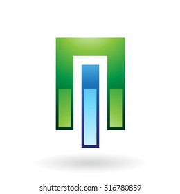 Vector Illustration of Entwined Rectangles Abstract Icon isolated on a white background