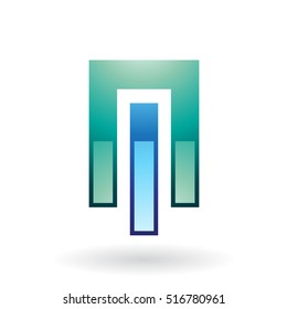 Vector Illustration of Entwined Rectangles Abstract Icon isolated on a white background