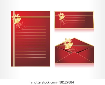 vector illustration of envelop, postcard and letterhead