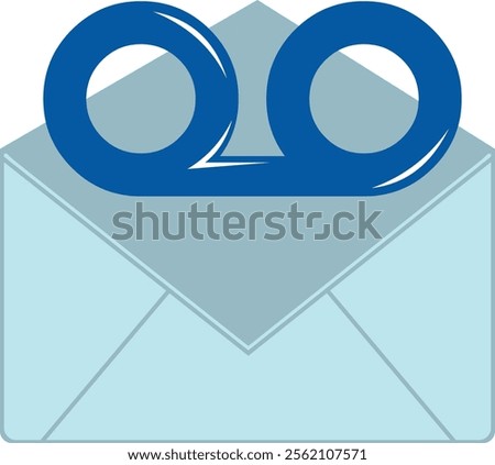 vector illustration envelope card letter and voicemail message symbol
