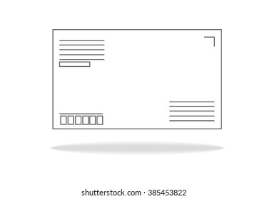 Vector illustration of an envelope. Envelope icon