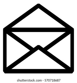Vector Illustration of Envelope Icon in Black
