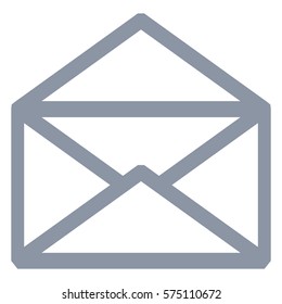 Vector Illustration of Envelope icon in gray