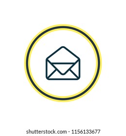 Vector illustration of envelope icon line. Beautiful contact element also can be used as correspondence icon element.