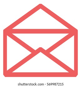 Ilustración vectorial del icono sobre en rojo
