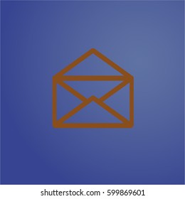 Ilustración vectorial del icono o símbolo del vector sobre en marrón.
