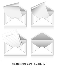 Ilustração vetorial. Envelope com letra.