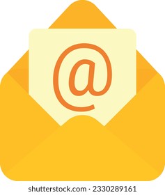 Vector illustration of an envelope with a letter. Email.