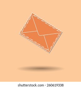 Vector illustration of  Envelopes color background.