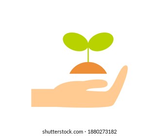 Vector illustration  of environment. Ecology.  Hand icon