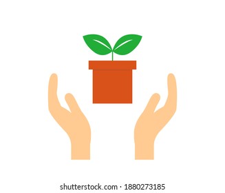 Ilustración vectorial del medio ambiente. Ecología.  Icono de mano