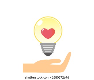 Vector illustration  of environment. Ecology.  Light bulb icon　