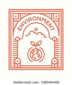 VECTOR ILLUSTRATION OF ENVIRONMENT ICON CONCEPT