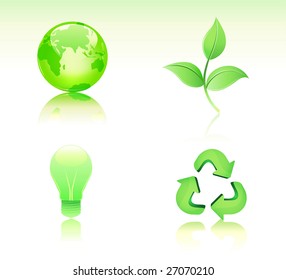 Vector illustration of Environmental Conservation icon set