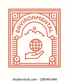 VECTOR ILLUSTRATION OF ENVIRONMENTAL ICON CONCEPT