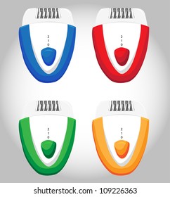 Vector illustration of epilator razor on white background
