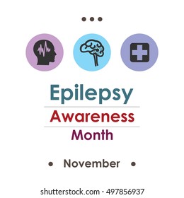 Vector Illustration Epilepsy Awareness Month November Stock Vector ...