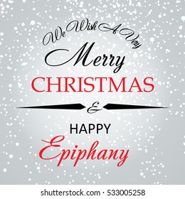 Vector illustration of a Epiphany background with stylish text for christian holiday.