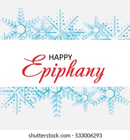 Vector illustration of a Epiphany background with stylish text for christian holiday.