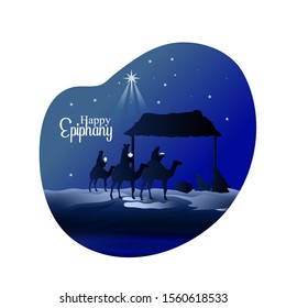 Vector Illustration of Epiphany, Epiphany is a Christian feast day