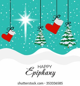 Vector Illustration of Epiphany Greetings background.