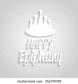 Vector Illustration of Epiphany Greetings with shiny background.