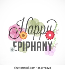 Vector Illustration of Epiphany Greetings with white background.